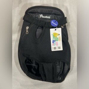 Pawaboo Pet Carrier Adjustable Bag Black Backpack. For Dogs or Cats. Size M